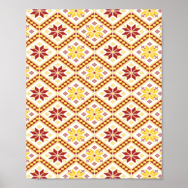 Floral cloth pattern poster (Front)