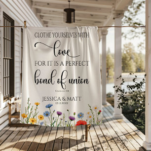 Floral Clothe Yourselves with Love Perfect Bond Fleece Blanket