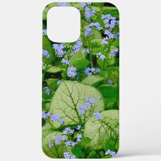 FLORAL/CLUSTERS OF DAINTY PERIWINKLE BLUE FLOWERS