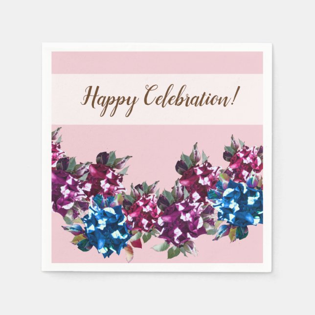 Floral Cocktail Paper Napkins (Front)