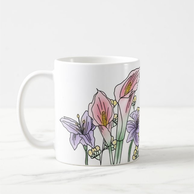 Floral coffee cup (Left)