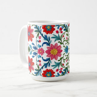 floral coffee mug