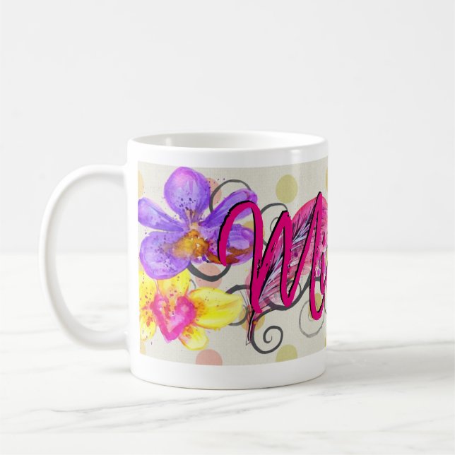 Floral Coffee Mug (Left)