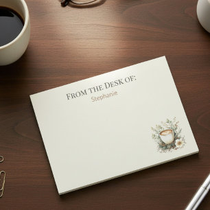 Floral Coffee Mug Personalized Post-it Notes