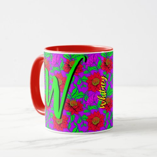 Floral Coffee Mug with Beautiful Flower Design