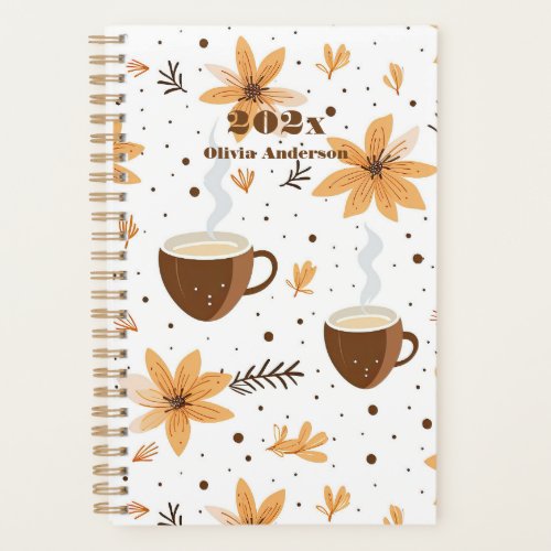 Floral Coffee Weekly Monthly 2024 Planner