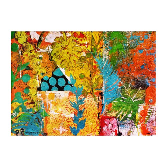 Floral Collage Acrylic Print (Front)