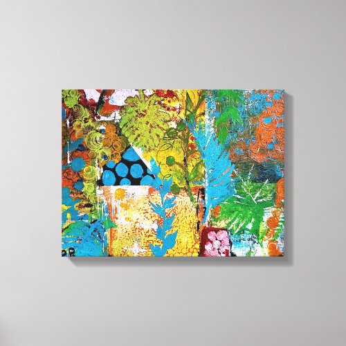 Floral Collage Canvas Print