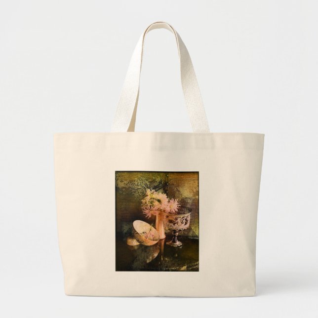 Floral Collage Large Tote Bag (Front)
