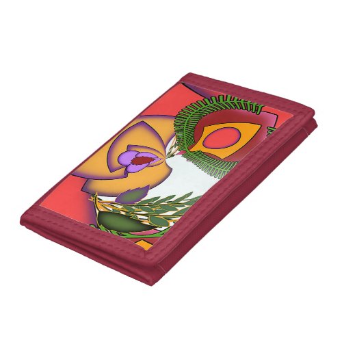 Floral Collage Trifold Wallet