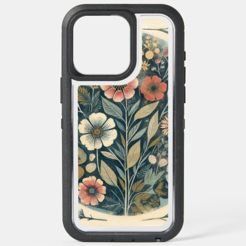 Floral Collagraphy iPhone 15 Pro Max Case