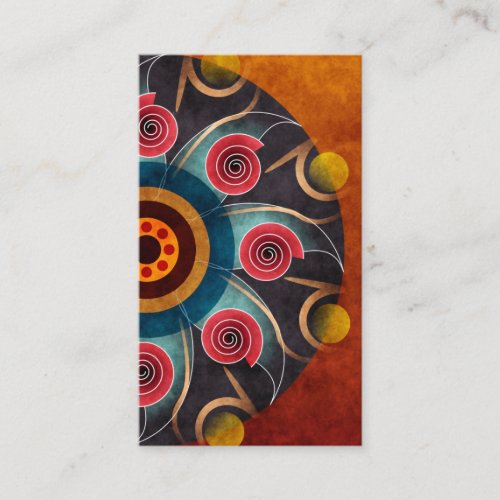 Floral Color Abstract Vector Art Business Card