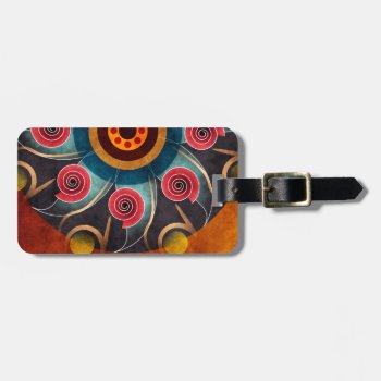 Floral Color Abstract Vector Art Luggage Tag by artisticVectors at Zazzle