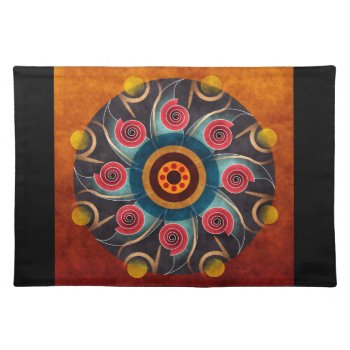 Floral Color Abstract Vector Art Placemat by artisticVectors at Zazzle