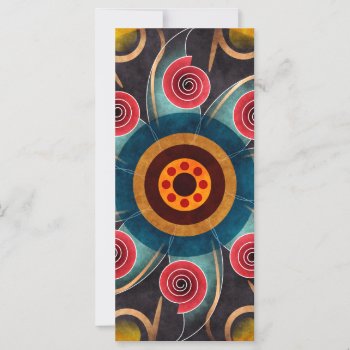 Floral Color Abstract Vector Art Rack Card by artisticVectors at Zazzle