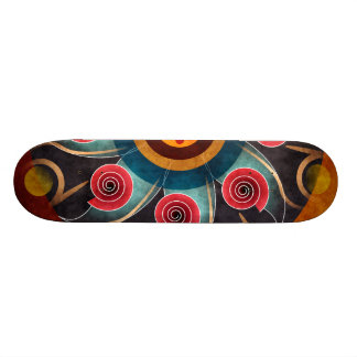 Floral Color Abstract Vector Art Skateboard Deck
