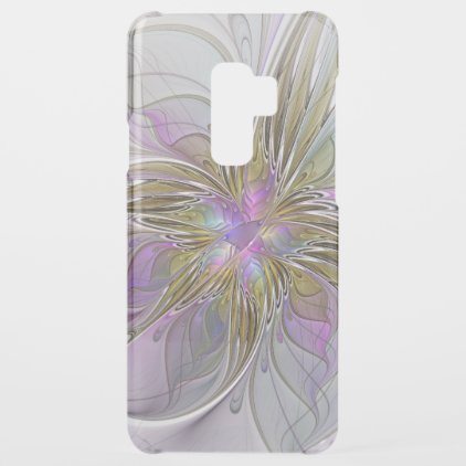 Floral Colorful Abstract Fractal With Pink &amp; Gold Uncommon Samsung Galaxy S9 Plus Case