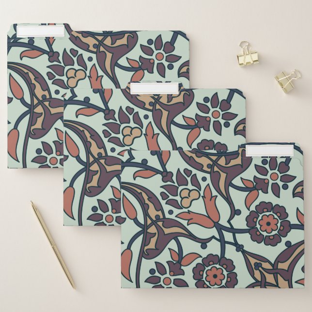 Floral Colorful And Glamour Seamless Trendy     File Folder (Set)