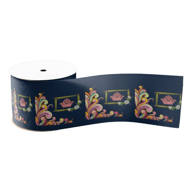 Floral Colorful Decorative Ribbon (Spool)
