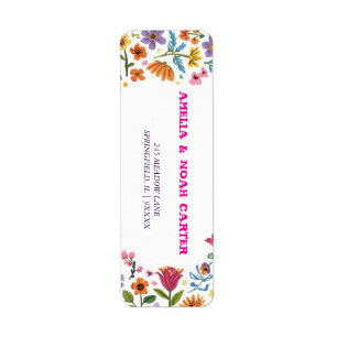 Floral Colorful Easter BRUNCH & HUNT Label