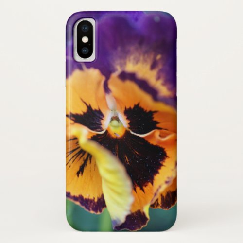 Floral Colorful Pansy iPhone X Case