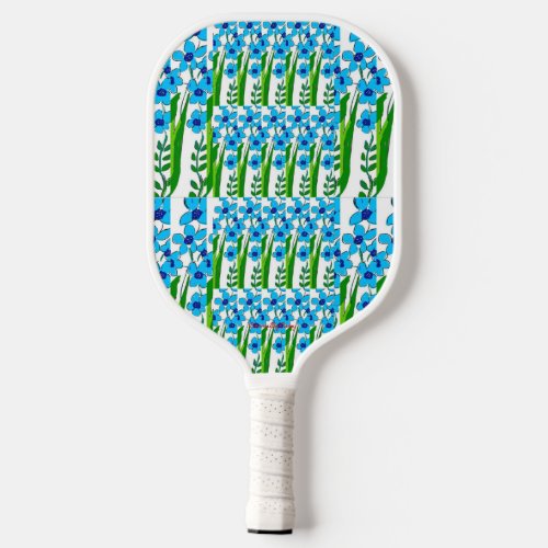 Floral colorful pickleball paddle