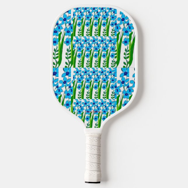 Floral, colorful pickleball paddle (Back)