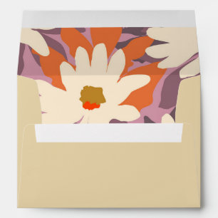 Floral Colorful pre-printed return address Envelope