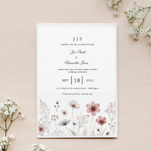 floral colorful summer invitation