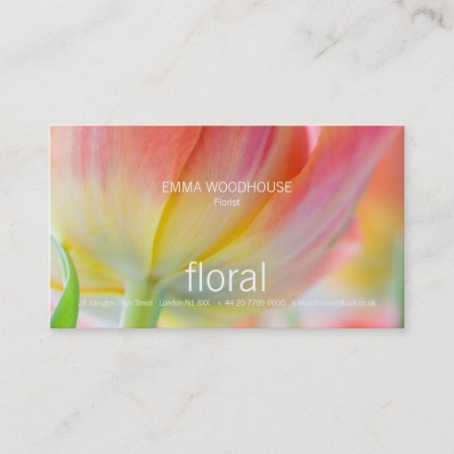 Customizable Floral - Colors of Spring Business Card