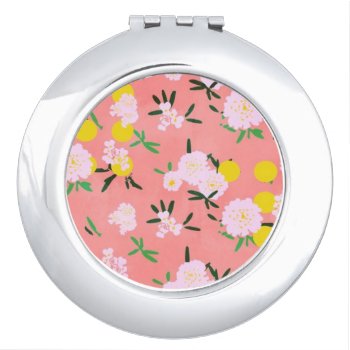 Floral Compact Mirror by WarmCoffee at Zazzle