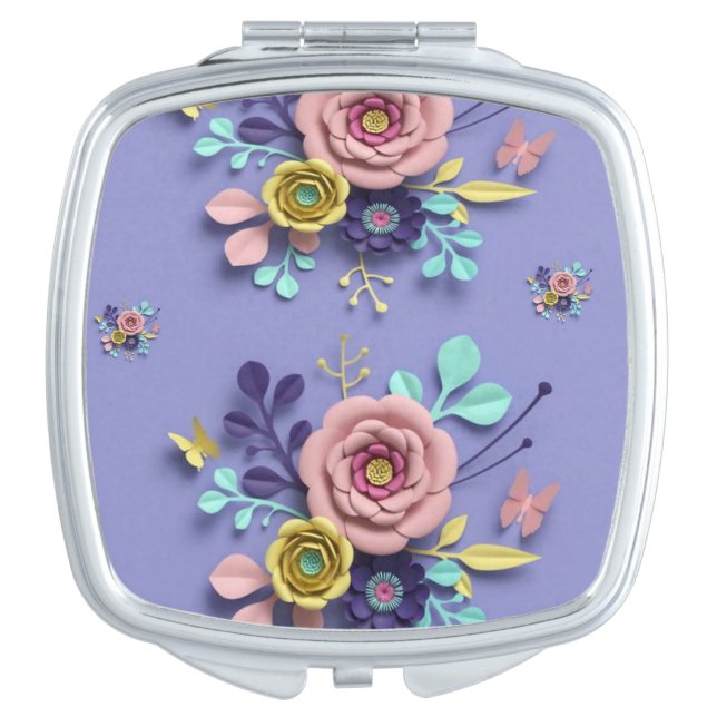 Floral Compact Mirror (Front)