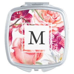 Floral Compact Mirror