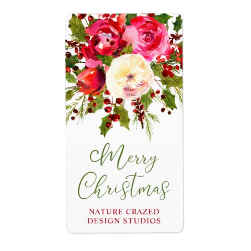 Floral Company Christmas Label