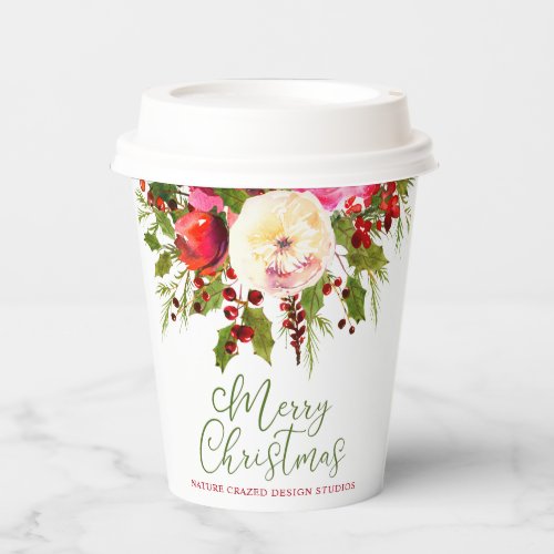 Floral Company Christmas Paper Cups