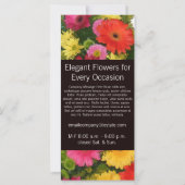 Floral Company Florist Gerber Daisy Rack Card (Back)