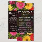 Floral Company Florist Gerber Daisy Rack Card (Front/Back)