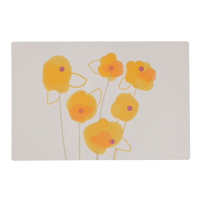 Floral composition Laminated Placemat (Front)
