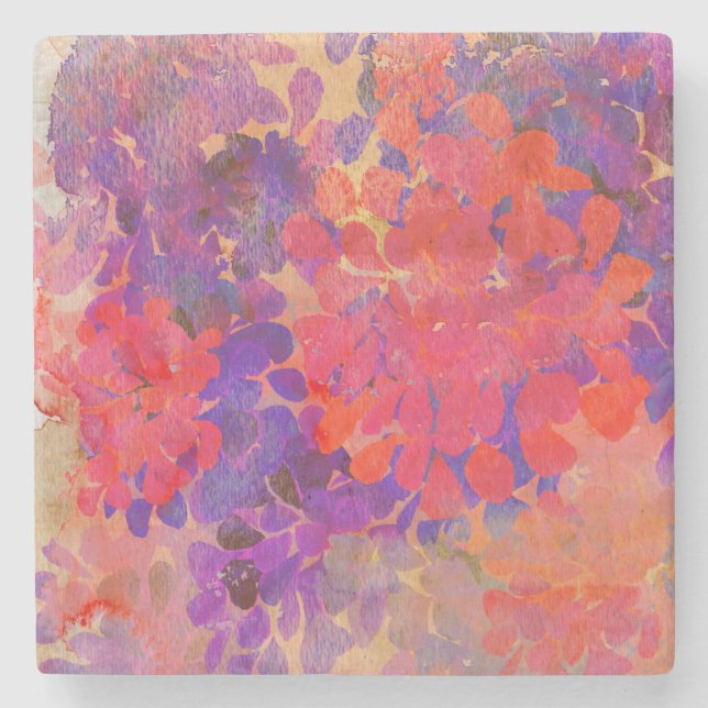 floral composition stone coaster (Front)