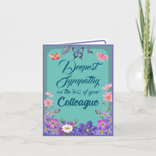 Floral Condolence Message Card Loss Of Colleague