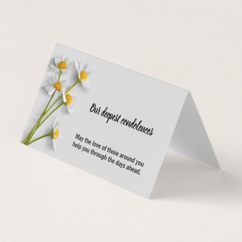 Floral Condolence Symphathy Card