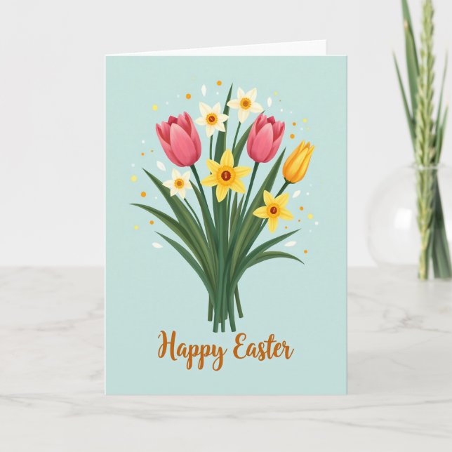 Floral Confetti Celebration Card (Front)