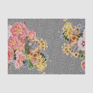 Floral Confetti Op Art Tissue Paper