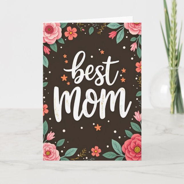 Floral Confetti Sentiment Card (Front)