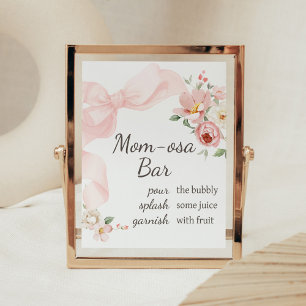Floral Coquette Baby in Bloom Mom Osa Bar Poster