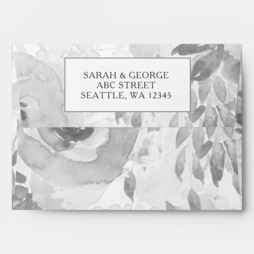 floral coral inner wedding invitation envelope