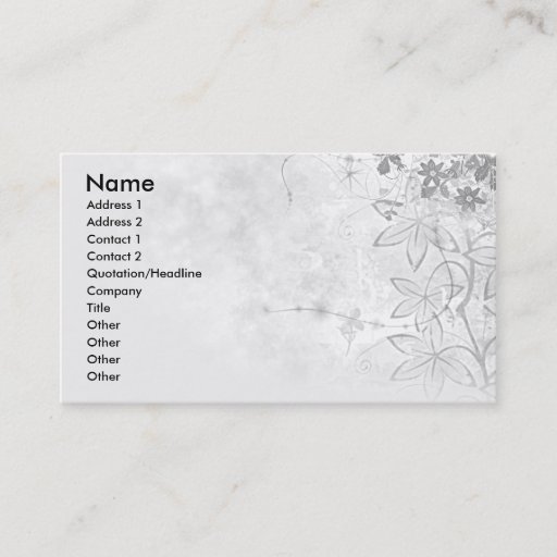 Customizable Floral-Corner-Business-Card Business Card Template