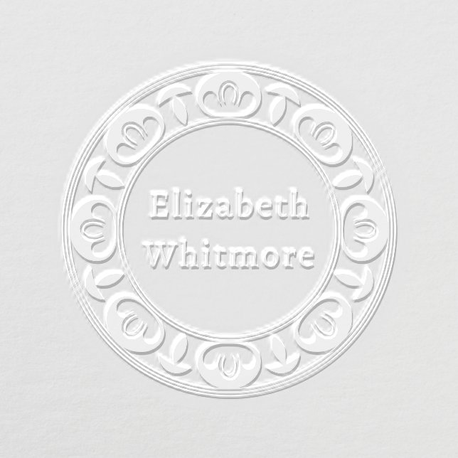 Floral Corner Ribbed Circle Embosser (Design)