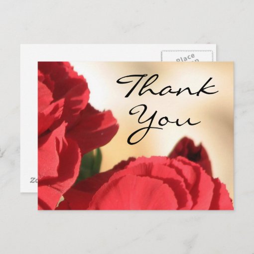 Floral Corner Thank You Postcard | Zazzle