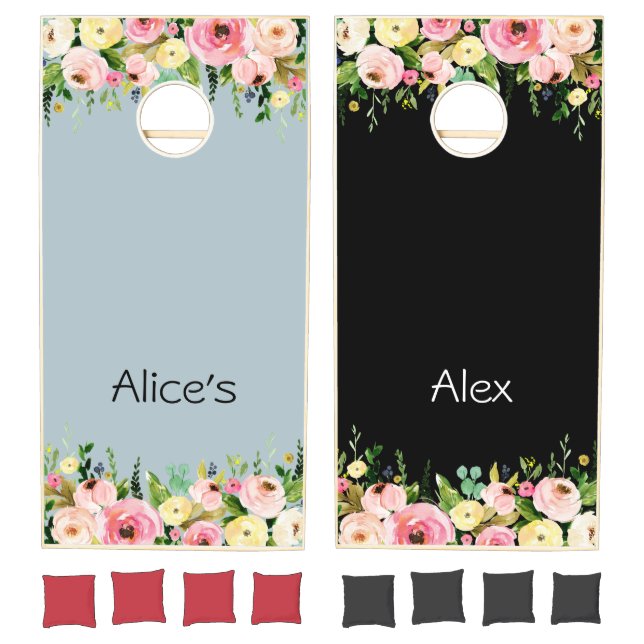 Floral Cornhole Set (Set)